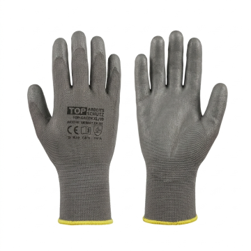 TOP-GRIFFIN - LITE Polyesterhandschuhe PU Beschichtung grau TOP-Range