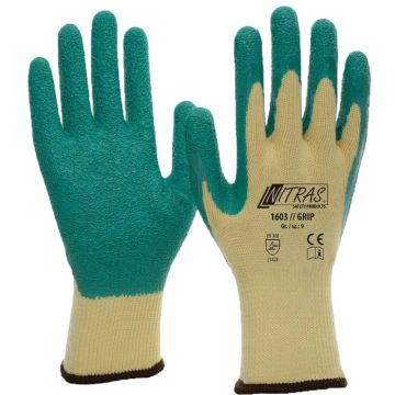 NITRAS® 1603 GRIP Latex Handschuhe grün Latex Strickhandschuhe NITRAS® Handschuhe