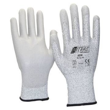 NITRAS® 6330 ESD Antistatik/Carbon-Handschuhe Schnittschutzhandschuh Klasse 3/C