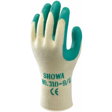 SHOWA 310 Grün Latex Handschuhe SHOWA Strickhandschuhe Latex