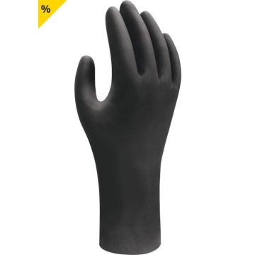 SHOWA® Nitril Einmalhandschuhe SHOWA® 6112PF EBT Einweghandschuhe schwarz puderfrei