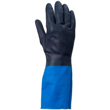 SHOWA® CHM Chemikalienschutzhandschuhe Latex-NeoprenHandschuhe blau/schwarz