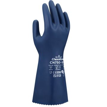 SHOWA® CN750 Chemikalienschutzhandschuhe Nitril Handschuhe blau