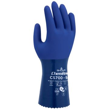 SHOWA® CS700 Chemikalienschutzhandschuhe Nitril Handschuhe blau