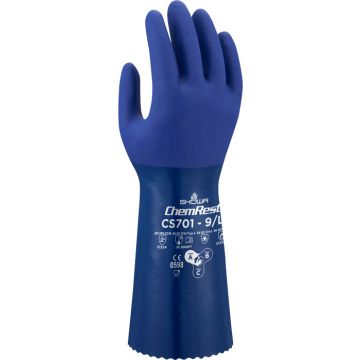 SHOWA® CS701 Chemikalienschutzhandschuhe Nitril Handschuhe blau
