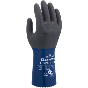 SHOWA® CS710 Chemikalienschutzhandschuhe Nitril Handschuhe blau