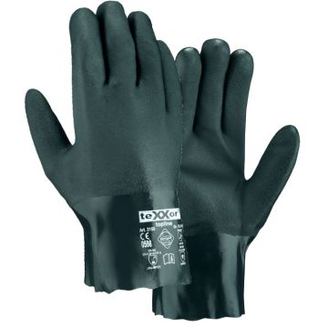 teXXor® 2150 Chemikalienschutzhandschuhe PVC-Handschuhe grün - 27 cm topline