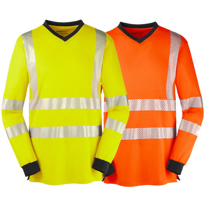 4 Protect Warnschutz Langarm-Shirt JACKSONVILLE Herren Arbeitsshirt Workwaer 