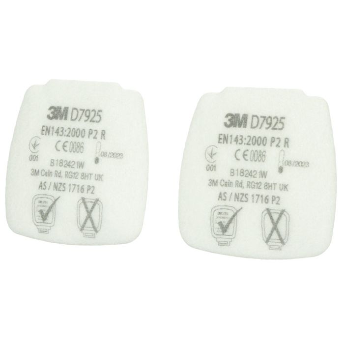 3M D7925 3M Partikel-Einlegefilter P2 R - Filter für 3M Halbmasken Secure Click HF-800 und HF-800SD