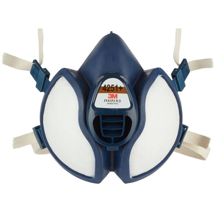 3M™ Atemschutzmaske 3M™ 4000+ Serie Halbmaske 4251+ FFA1P2RD mit integrierten Filtern
