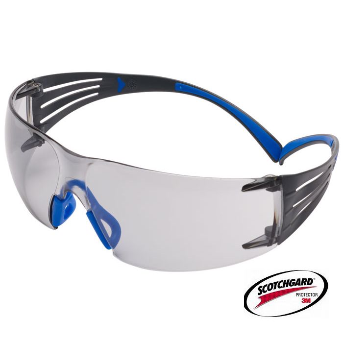 3M™ Schutzbrille Secure Fit 3M™ Securefit 400 grau getönt Scotchgard™ SF407SGAF-BLU Indoor/Outdoor