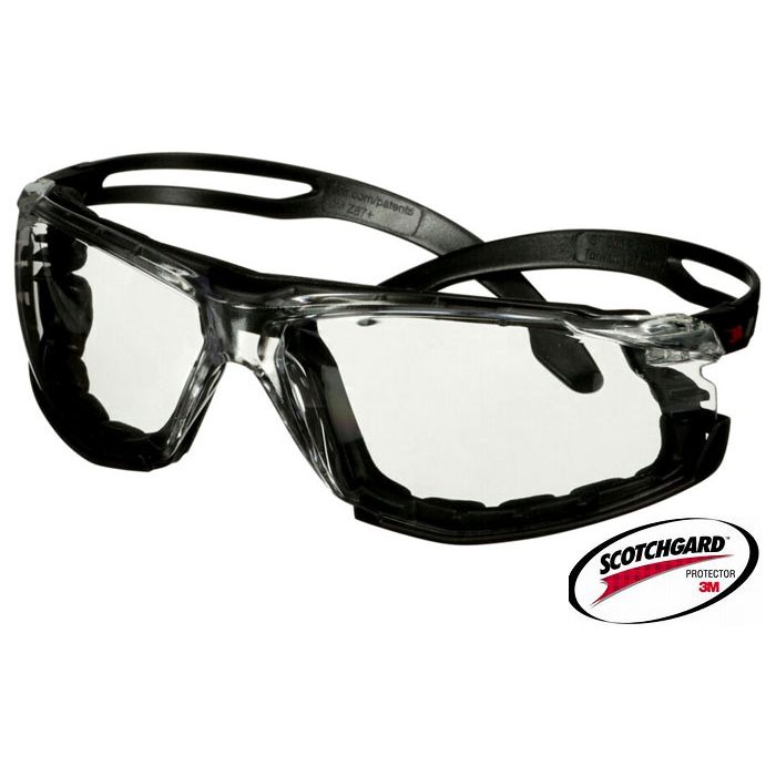 3M™ Schutzbrille 3M™ Secure Fit 3M™ Securefit 500 mit Schaumrahmen klar Scotchgard™ SF501SGAF-BLK-FM