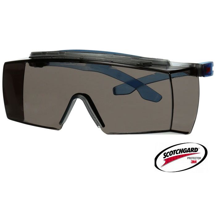 3M™ Schutzbrille 3M™ SecureFit 3700 graue Überbrille Scotchgard™ SF3702XSGAF-BLU - Augenbrauenschutz