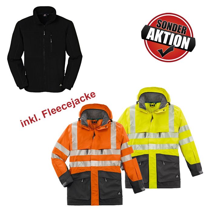 4PROTECT®  Warn-Winterjacke 3-in-1-SET TAMPA inkl. Fleecejacke Dallas