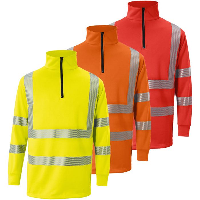 KÜBLER REFLECTIQ >> Warnschutz SweatShirt Warnschutzkleidung