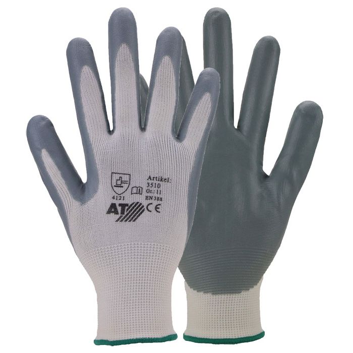 ASATEX® Feinstrickhandschuh 3510 Nitril-Mikroschaumbeschichtung Polyesterhandschuh ASATEX® 3510