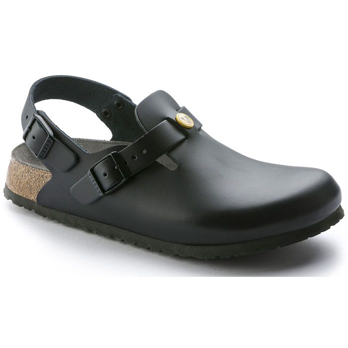 Birkenstock® Clogs Birkenstock Tokio ESD Leder schwarz Gesundheitsschuhe Birkenstock 