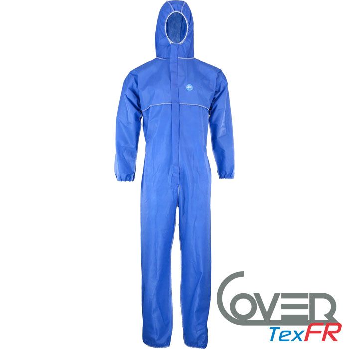 CoverTEX FR® C-3FR flammhemmender Chemikalienschutzoverall blau Typ 5+6