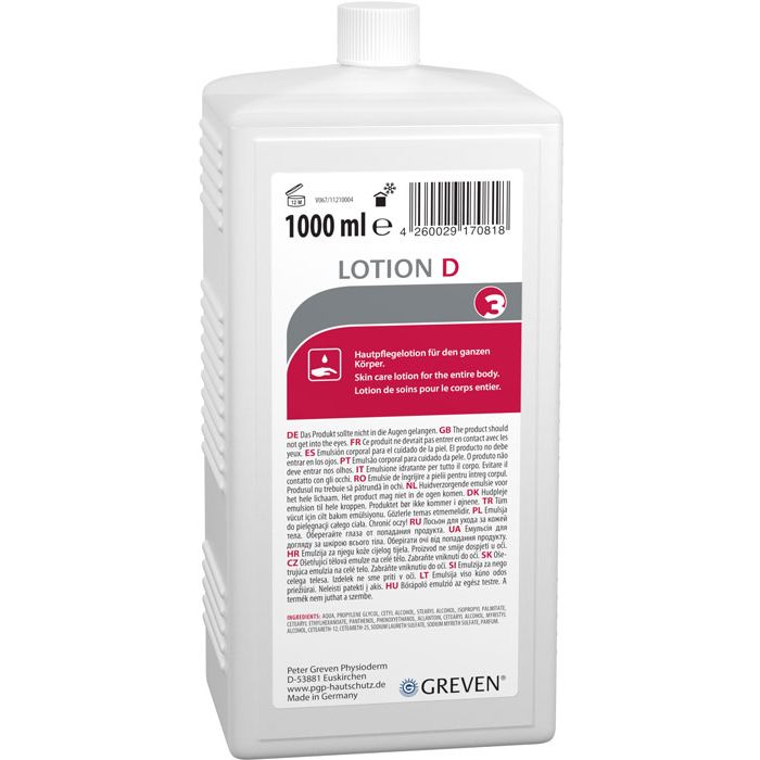 Greven® LOTION D Peter Greven Pflegelotion  - 1000 ml Hartflasche