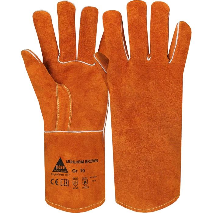 HASE Handschuhe Mühlheim Brown Hase Schweißerhandschuhe Mühlheim Braun 301070