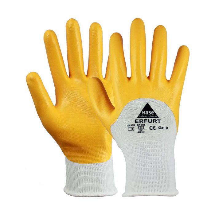 HASE Nitril Handschuhe gelb Handschuhe Nitril Hase ERFURT 901300