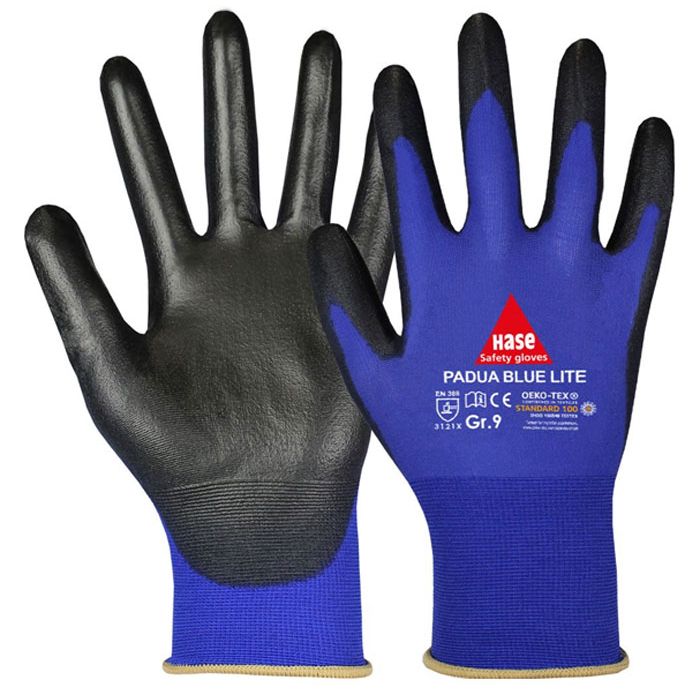 HASE PADUA Blue Lite 508280 extra dünner Nylonhandschuh blau