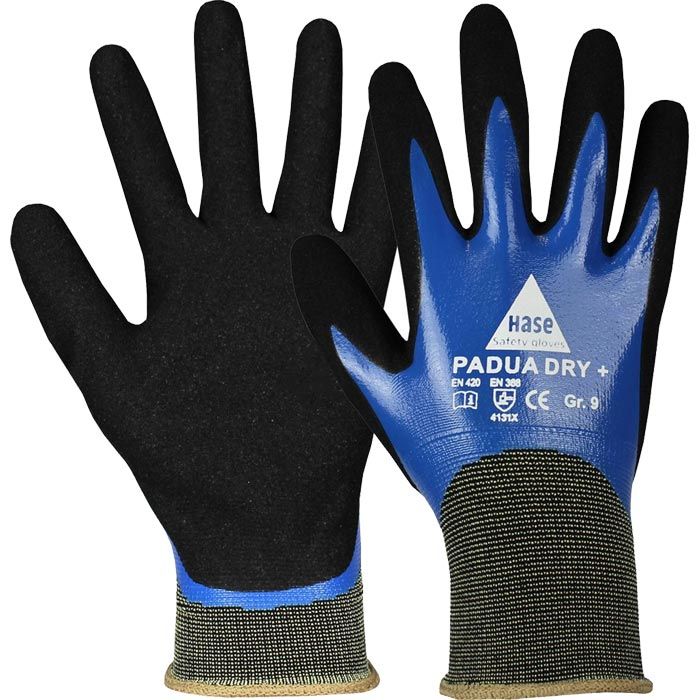 HASE PADUA Dry+ 508680 beschichteter Montagehandschuh Hase Safety Gloves Padua