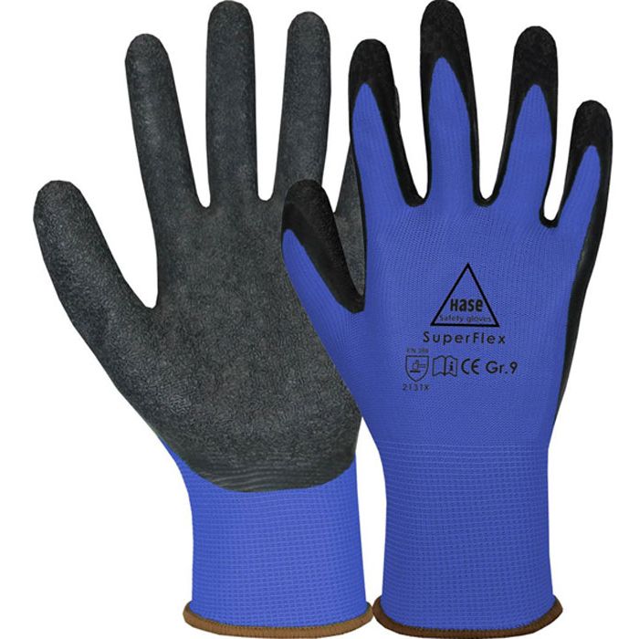 HASE Superflex Blue 508610B beschichteter Montagehandschuh Hase Safety Gloves Superflex
