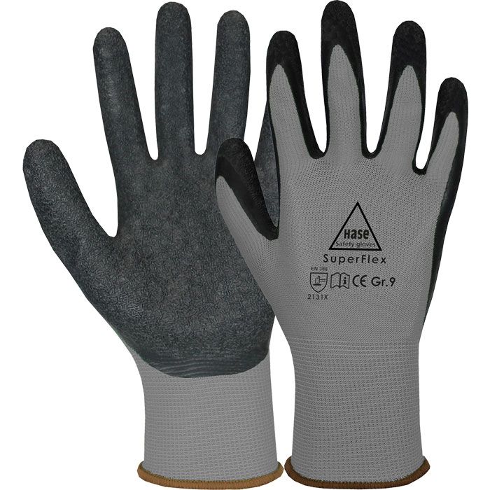 HASE Superflex Grey 508610G beschichteter Montagehandschuh Hase Safety Gloves Superflex