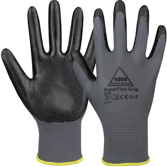 HASE Superflex Grip 508605 beschichteter Montagehandschuh Hase Safety Gloves Superflex