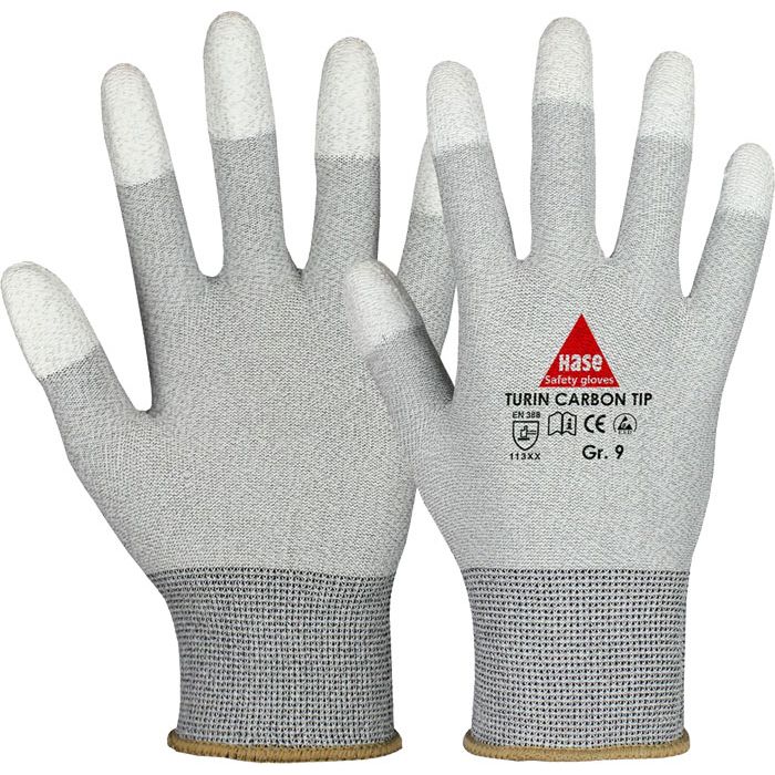HASE TURIN Carbon Tip 508240 ESD-Handschuh Hase Safety Gloves Carbon-Handschuhe