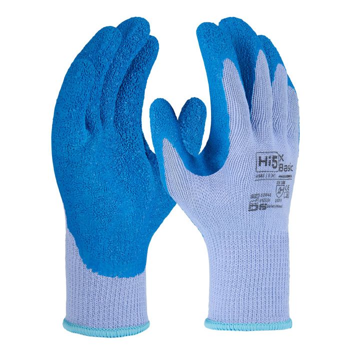 Hi5 X Basic HI585 Montagehandschuhe Latex Crinkle Beschichtung