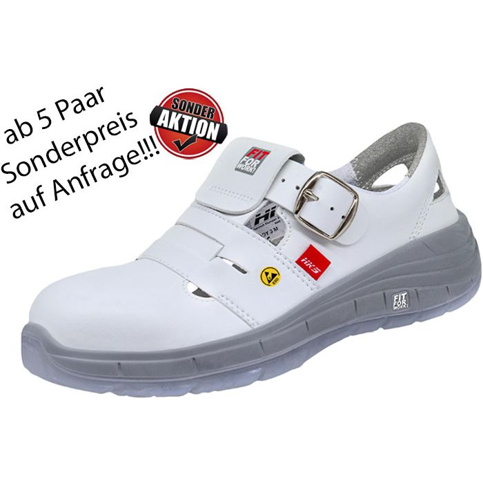 HKS Sicherheitssandale S1 HKS K-Run/ White LADY 3 M HKS Damen-Arbeitssandale weiss S1 SRC ESD