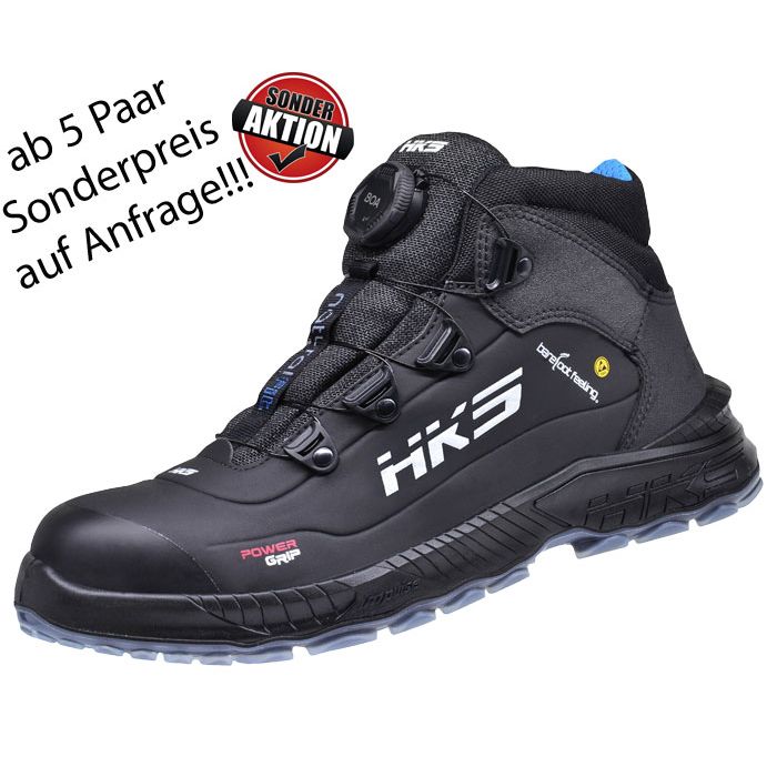 HKS Sicherheitsstiefel S3 HKS Barefoot BFS 80 BOA HKS Arbeitsstiefel S3 SRC ESD mit Boa Verschluss