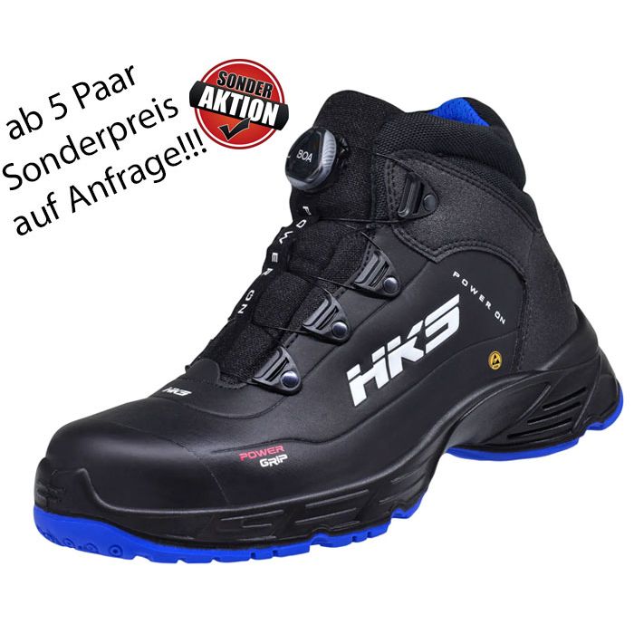 HKS Sicherheitsstiefel S3 HKS CPO-50 BOA R HKS Arbeitsstiefel S3 SRC ESD mit Boa Verschluss