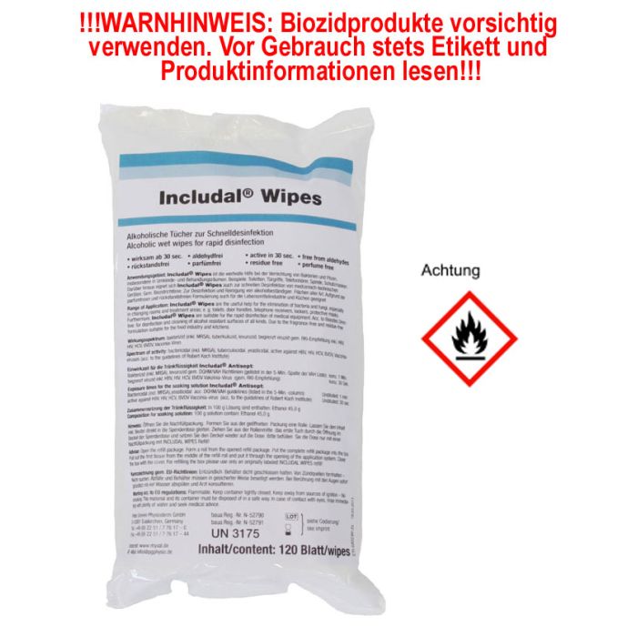 Physioderm® Includal® WIPES Nachfüllpack mit 120 Tüchern