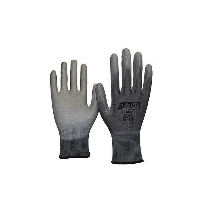 NITRAS® 6205 Nylonhandschuhe grau PU Beschichtung NITRAS® Handschuhe