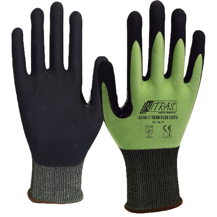 NITRAS® 6340 SKIN FLEX CUT 3 schnittfeste Handschuhe Schnittschutzhandschuhe Klasse 3/C