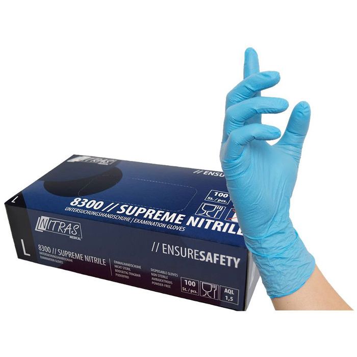 NITRAS® Supreme Nitrile 8300 Nitril Einmalhandschuhe NITARS® Einweghandschuhe nicht steril puderfrei