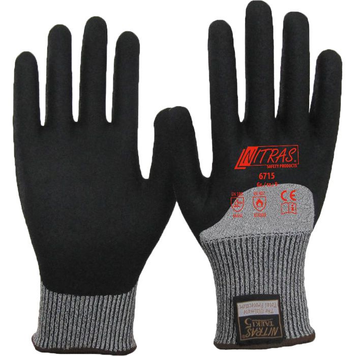 NITRAS® TAEKI5 6715 schnittfeste Handschuhe Schnittschutzhandschuhe Klasse 4/C