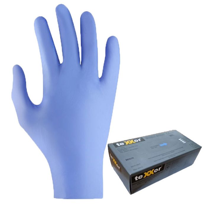medizinische Einmalhandschuhe teXXor 2215 Nitril Einweghandschuhe nicht steril blau puderfrei EN 455
