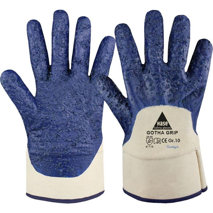 HASE Nitril Handschuhe blau Handschuhe Nitril Hase Gotha Grip 903300