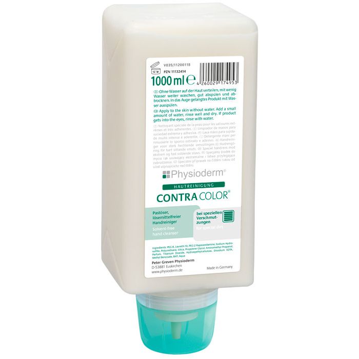 Physioderm® CONTRA COLOR® Physioderm Handreiniger - 1000 ml Varioflasche