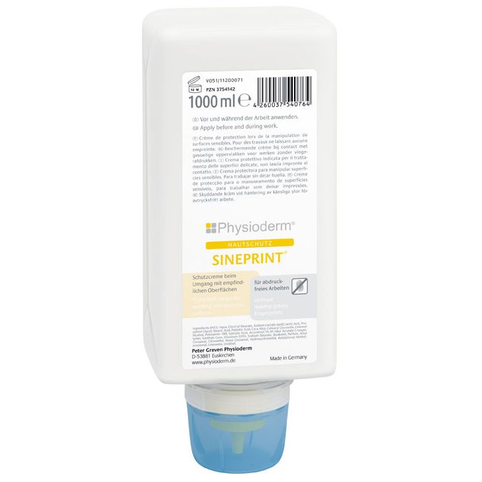 Physioderm® SINEPRINT Hautschutzcreme Physioderm Hautschutz - 1000 ml Varioflasche