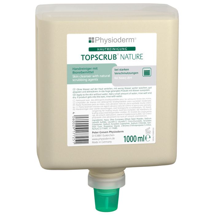 Physioderm® TOPSCRUB® NATURE Physioderm Handreiniger - 1000 ml Neptuneflasche