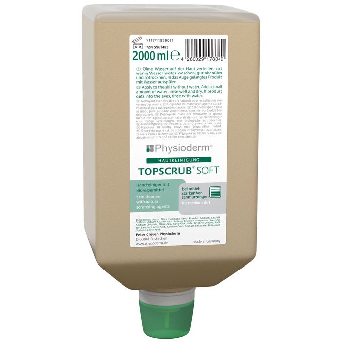 Physioderm® TOPSCRUB® SOFT Physioderm Handreiniger - 2000 ml Varioflasche