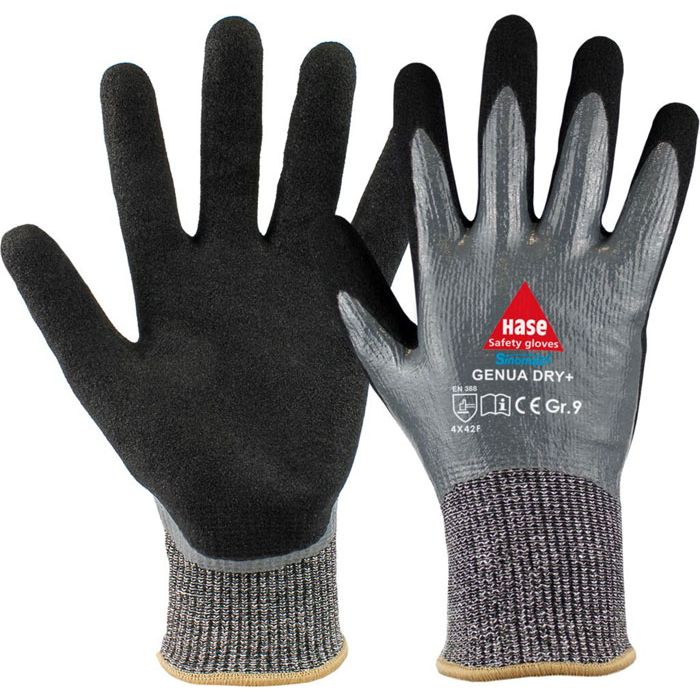 HASE GENUA Dry+ 508555 schnittfeste Handschuhe Schnittschutzhandschuhe Klasse F