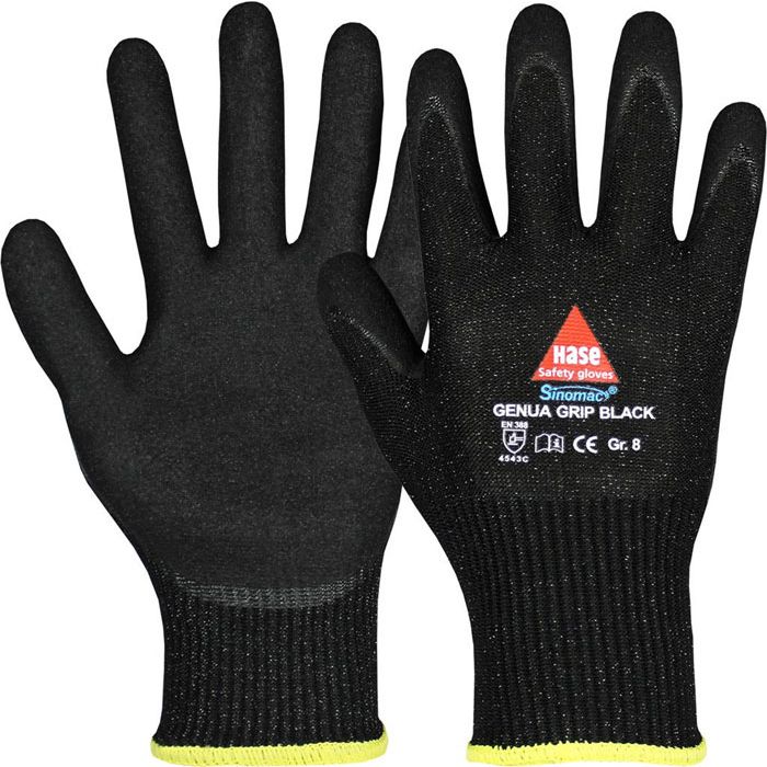 HASE GENUA Grip Black 508502 schnittfeste Handschuhe Schnittschutzhandschuhe Klasse C