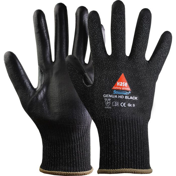 HASE GENUA HD Black 508507 schnittfeste Handschuhe Schnittschutzhandschuhe Klasse C