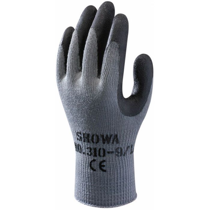 SHOWA 310 Schwarz Latex Handschuhe SHOWA Strickhandschuhe Latex